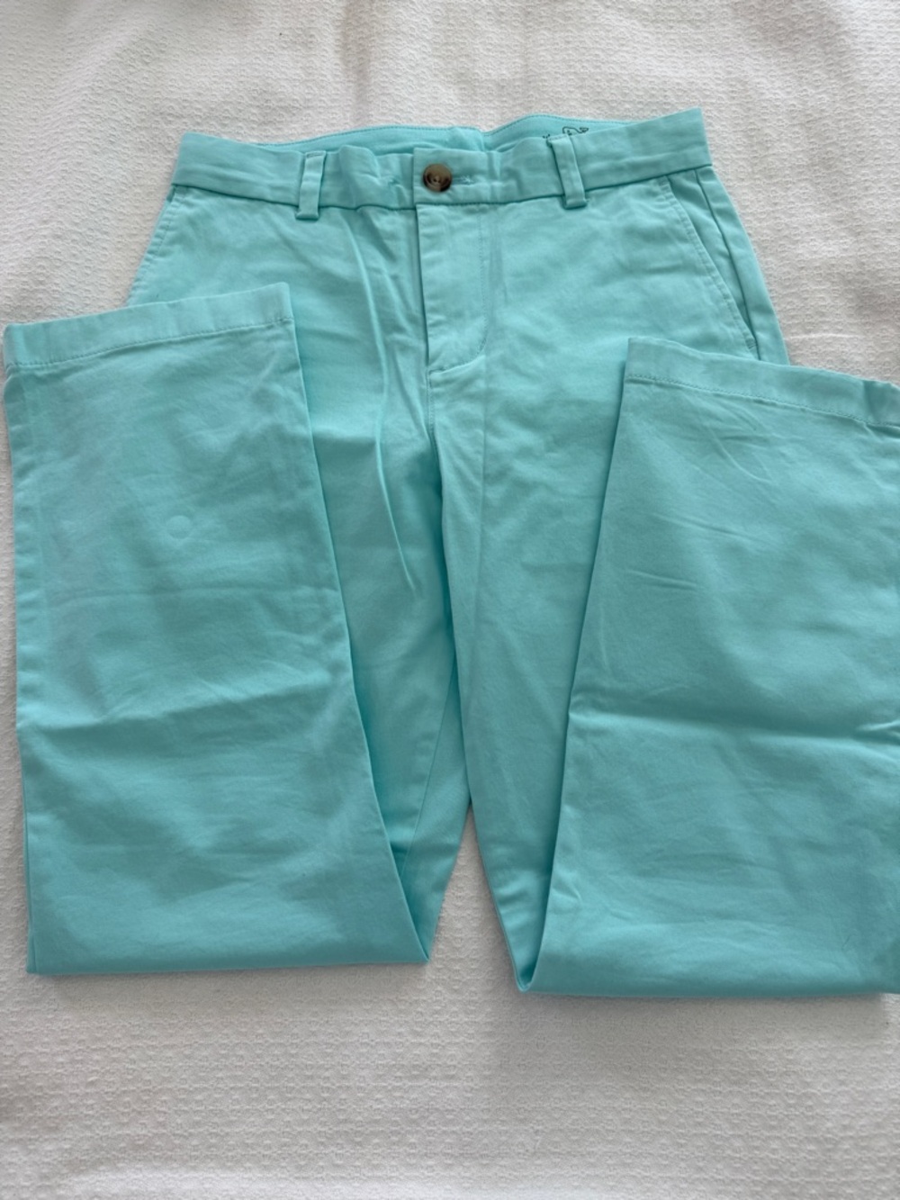 Boys, vineyard, vines breaker Light Aqua Chino Pants size 12, 14, 16 EUC